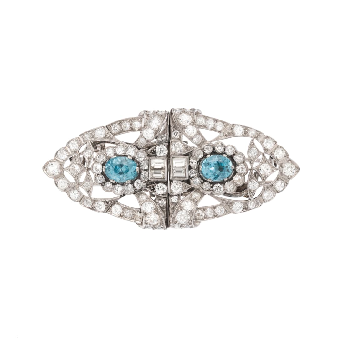 2 Zirkone insges. ca. 2,28 ct
Altschliff-Diamanten insges. ca. 4,30 ct H-J/ vs2-p1