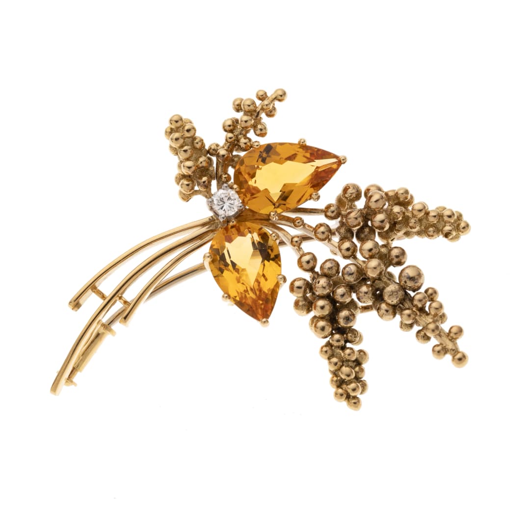 1 Brillant ca. 0,08 ct
2 Citrine 
Piaget