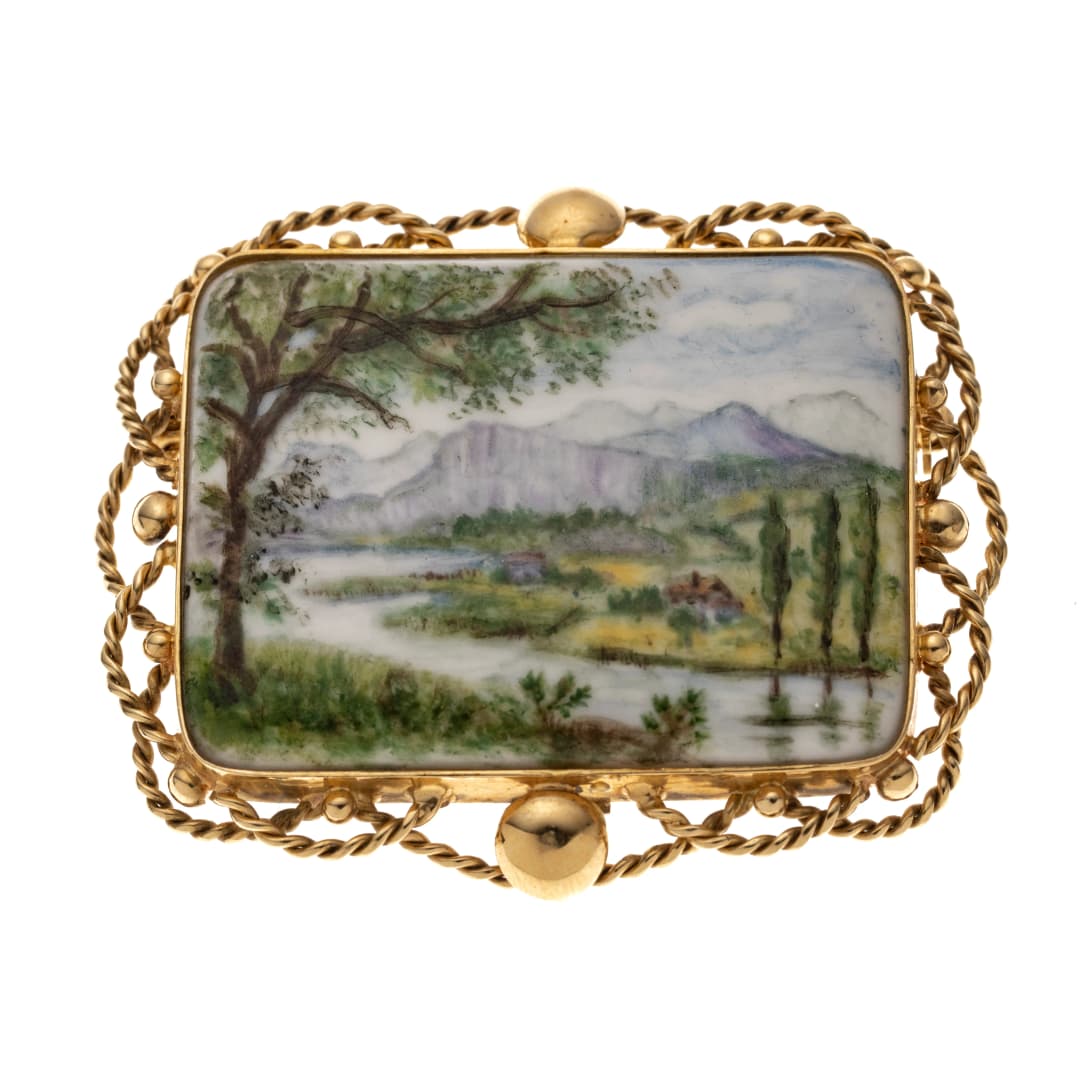 Porzellanplatte
Signiert M. Colzani I. 1948