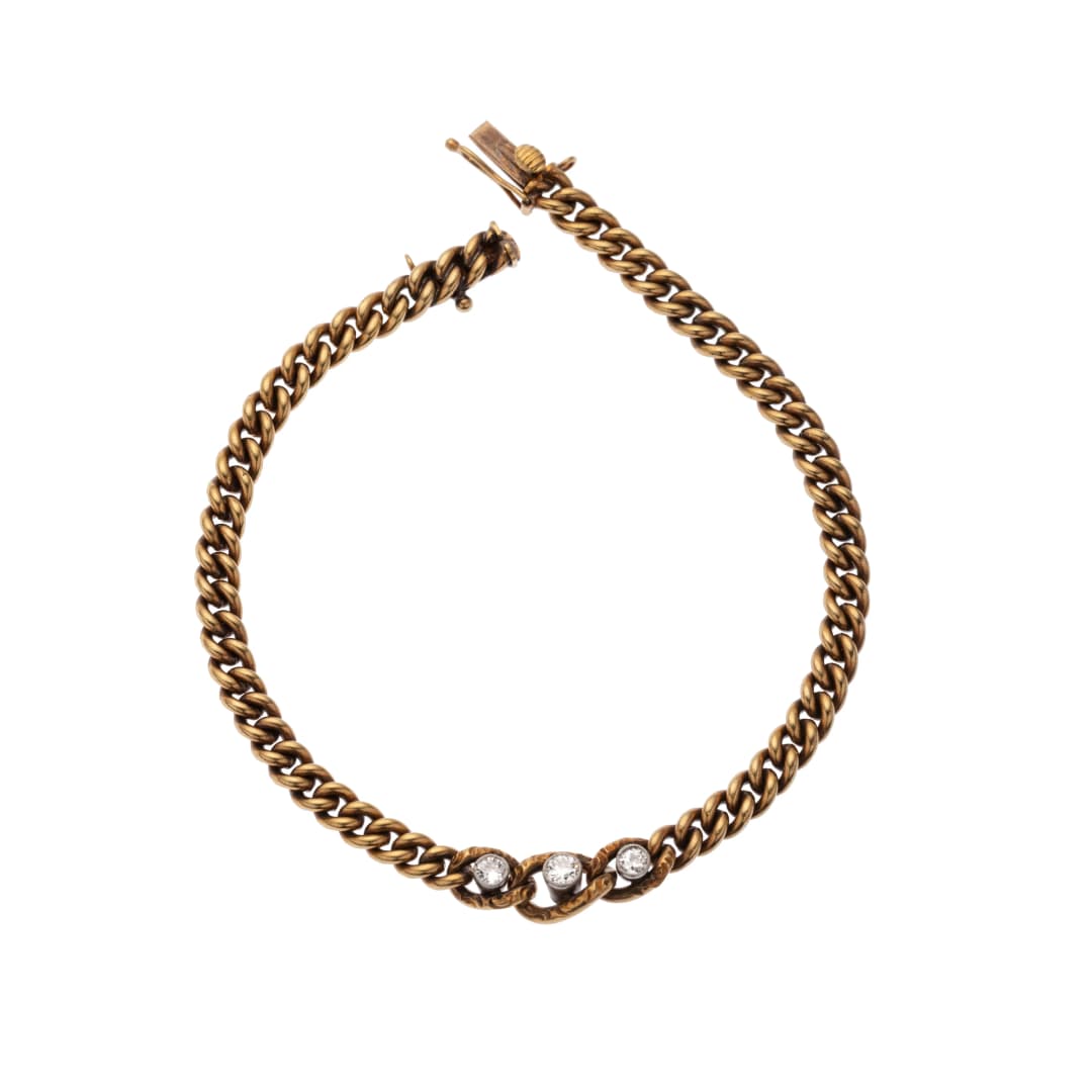 3 Altschliffdiamanten insgesamt ca 0,35 ct
um 1900