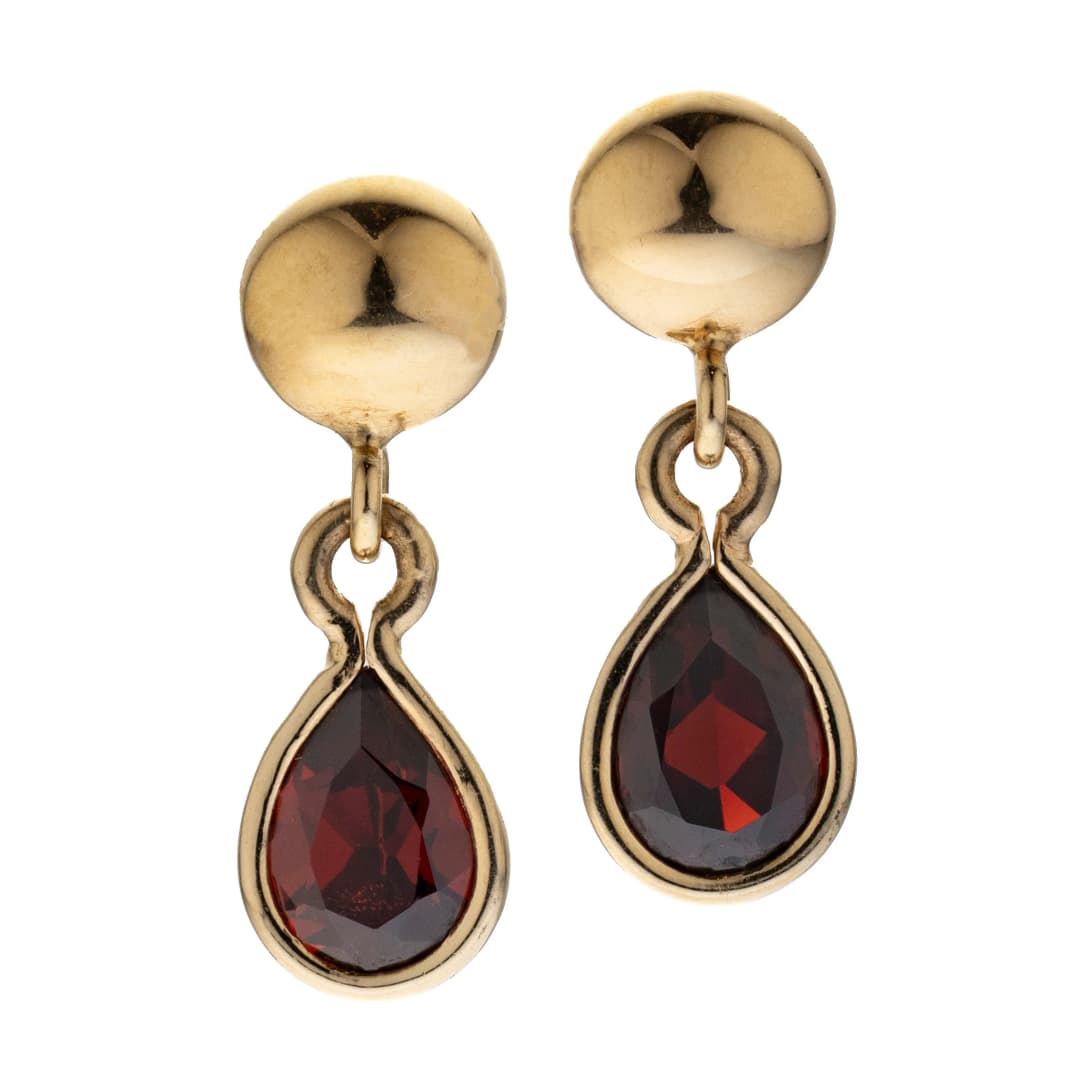 2 Granat-Tropfen insg. ca. 4,8 ct 