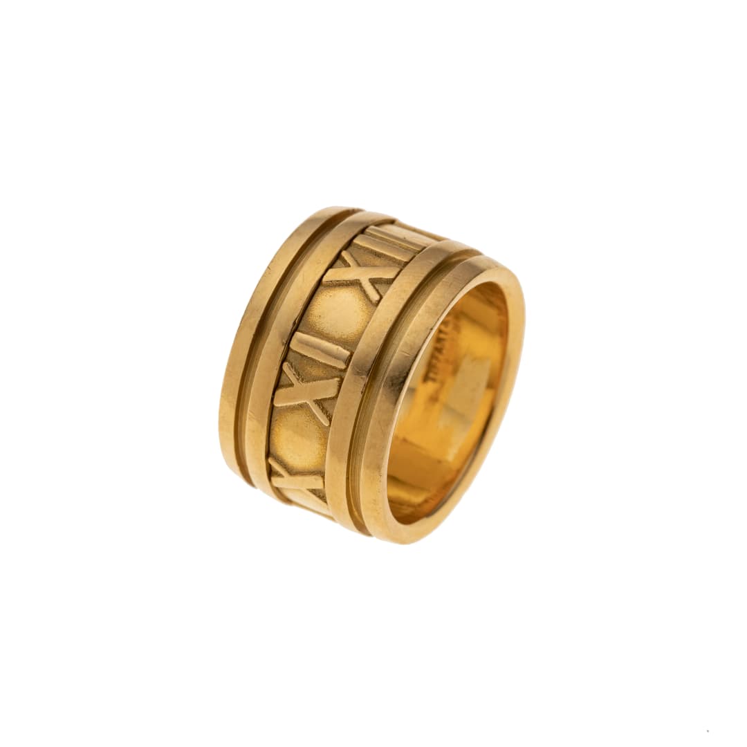 Vintage Tiffany & Co. Atlas Ring aus 750er Gelbgold aus dem Jahr 1995